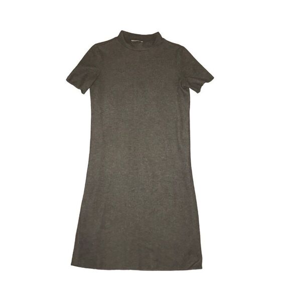 Zara Gray Mock Neck Midi Sweater Dress Small - Picture 4 of 11